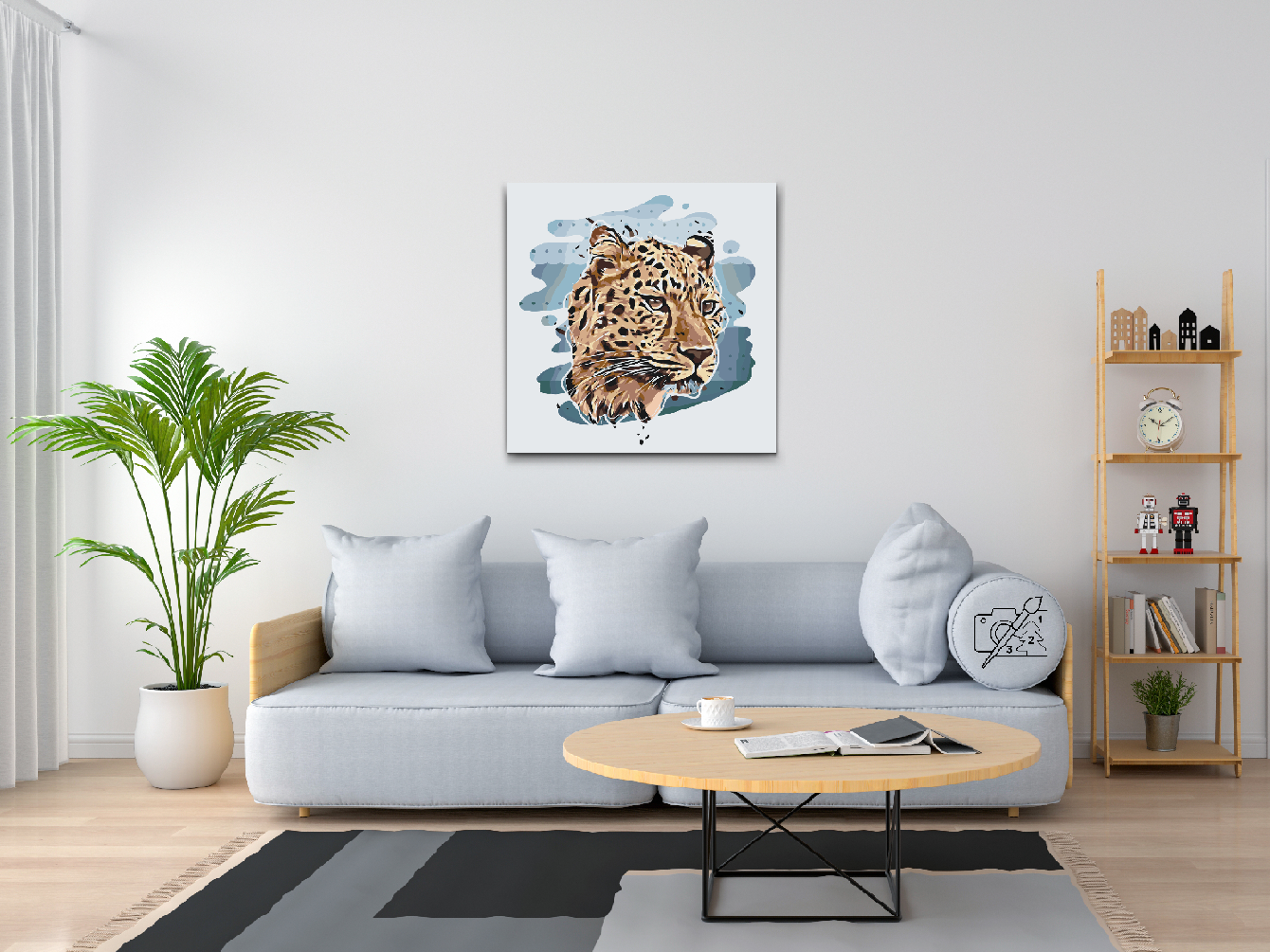 Paint by number - Leopardhoved
