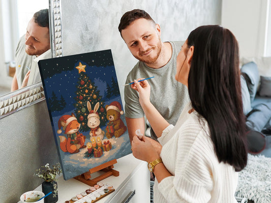 Paint by number - Dyr til jul