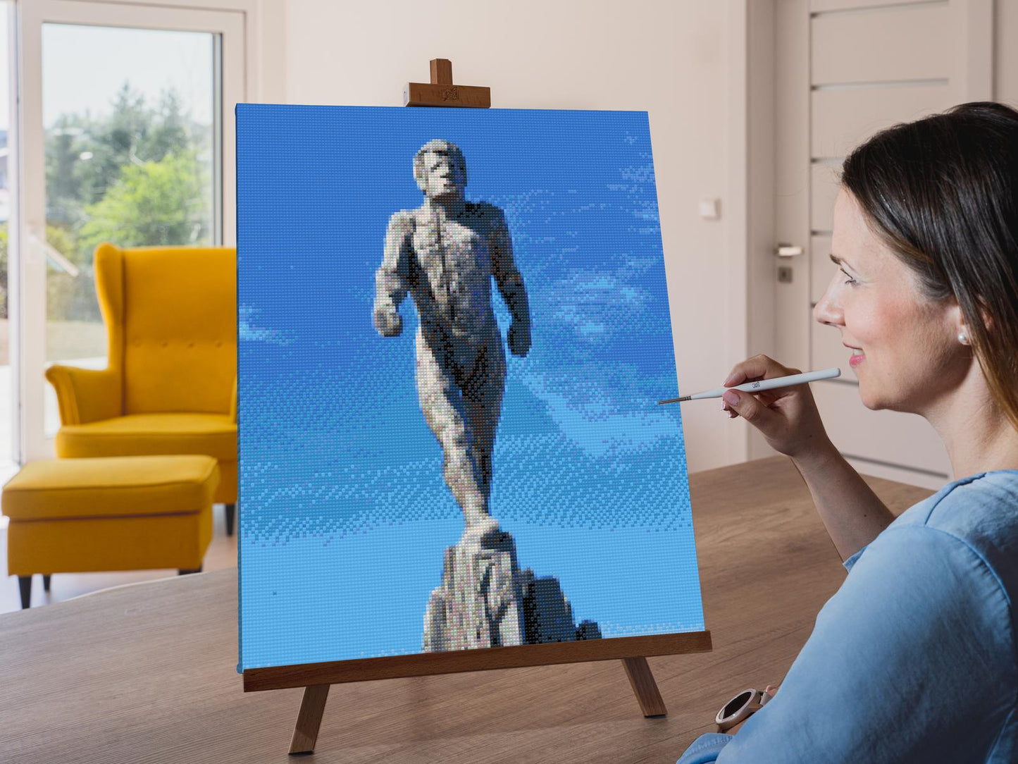Diamond Paint - Statue af Ismanden, Zugspitze – Tyskland