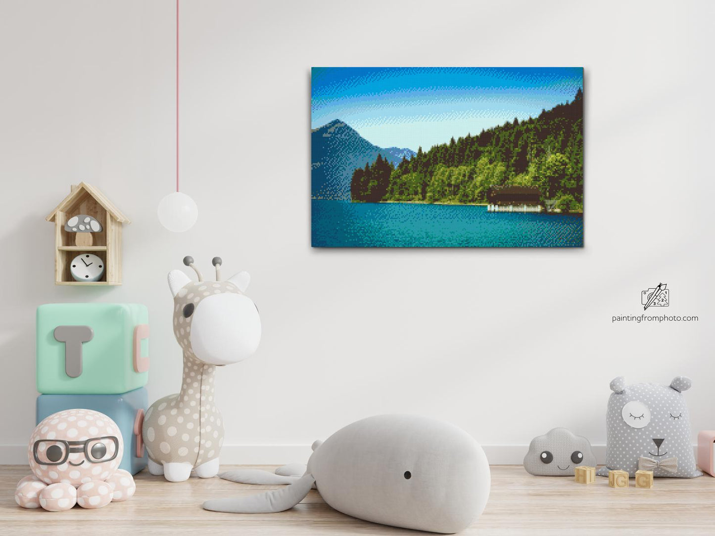 Diamond Paint - Lille Hus ved Walchensee – Tyskland