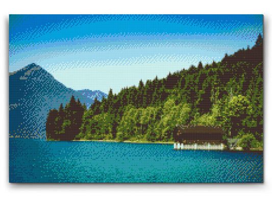 Diamond Paint - Lille Hus ved Walchensee – Tyskland