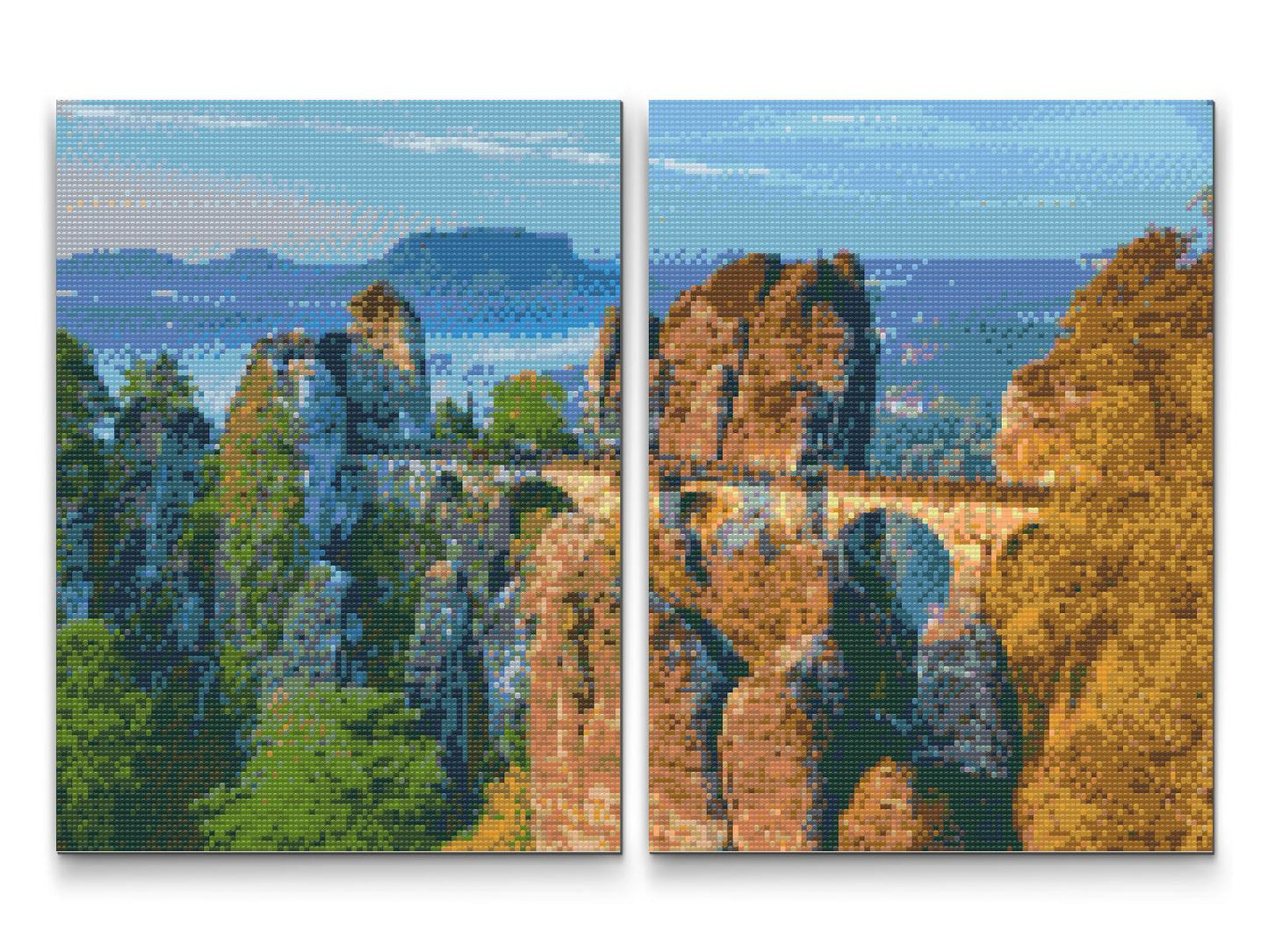 Diamond Paint - Bastei-broen – Tyskland (sæt af 2 lærreder)