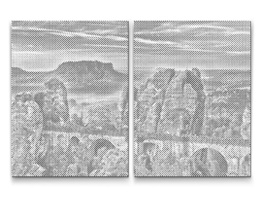 Dotting - Bastei-broen – Tyskland (sæt af 2 lærreder)