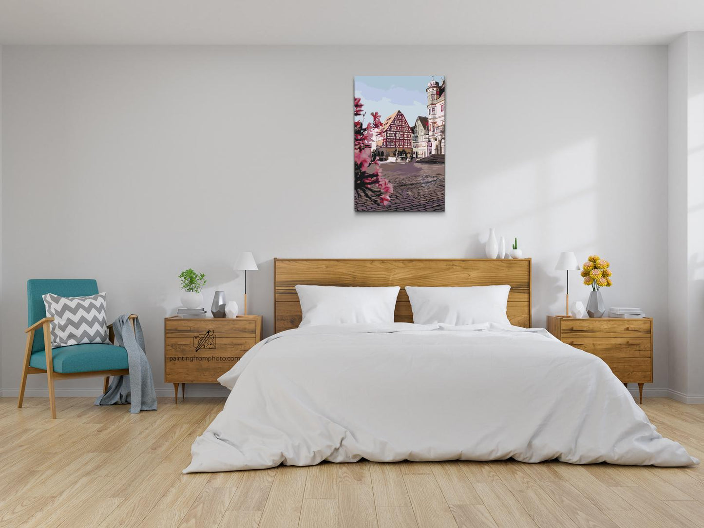 Paint by number - Forår i Rothenburg – Tyskland