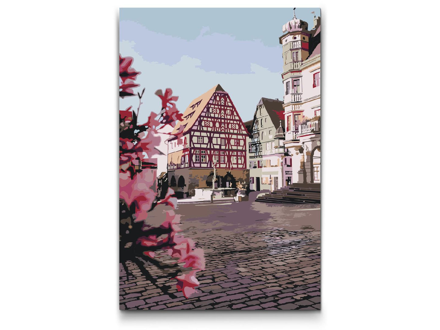 Paint by number - Forår i Rothenburg – Tyskland