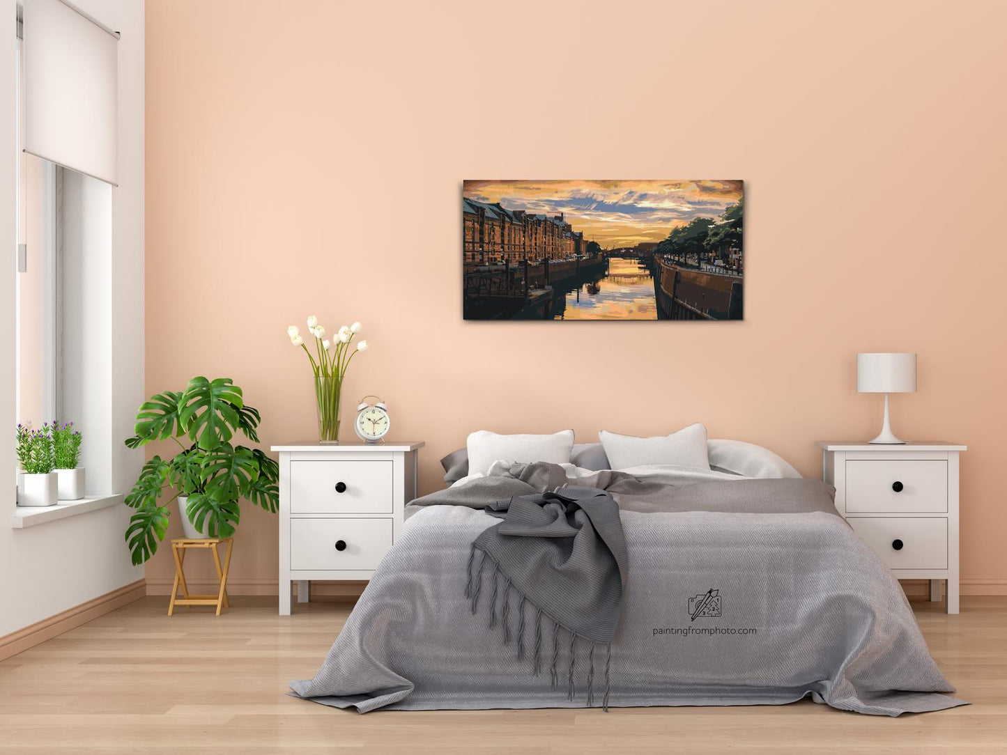Paint by number - Speicherstadt, Hamborg – Tyskland