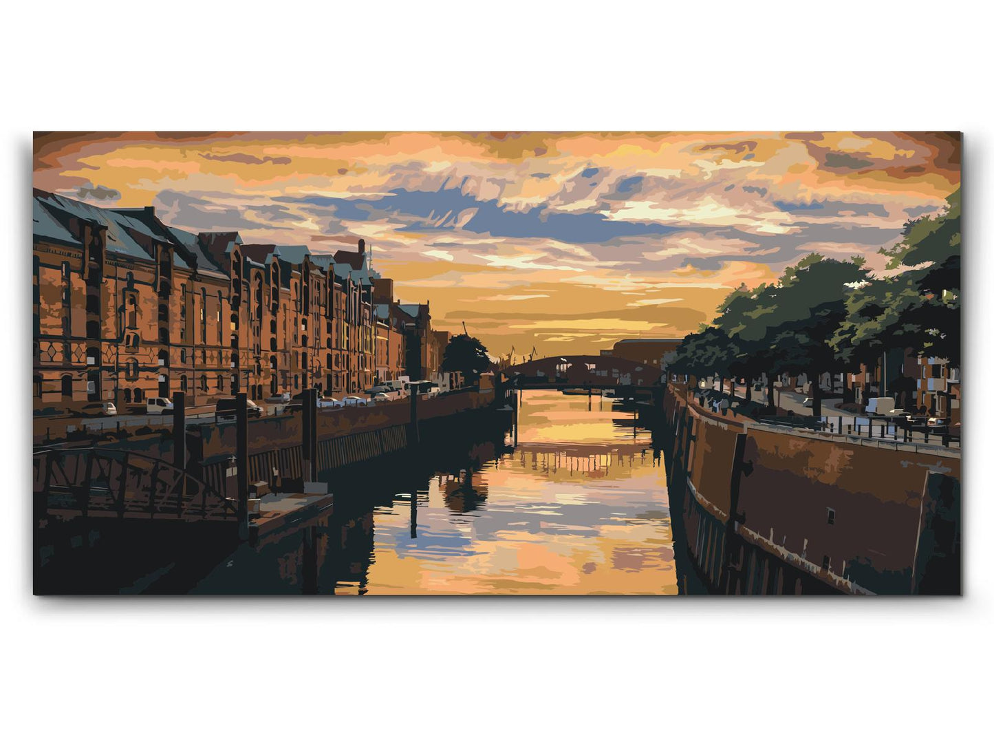 Paint by number - Speicherstadt, Hamborg – Tyskland