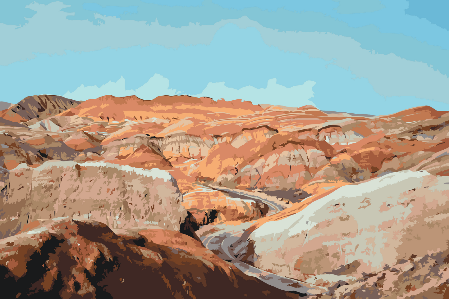 Paint by number - Danxia, Kina