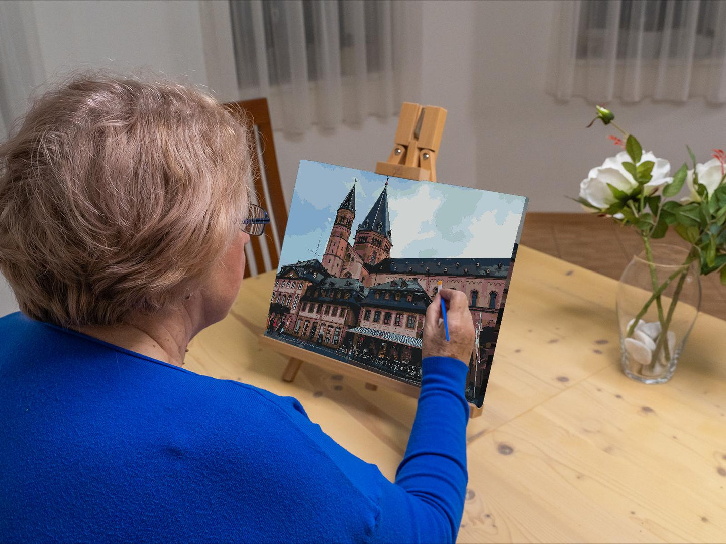 Paint by number - Katedralen, Mainz – Tyskland