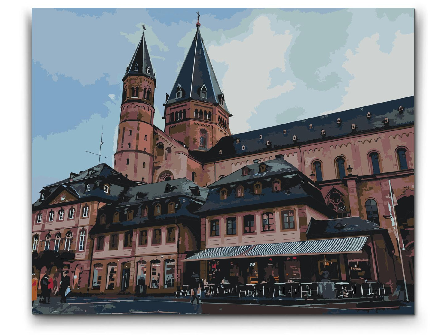 Paint by number - Katedralen, Mainz – Tyskland