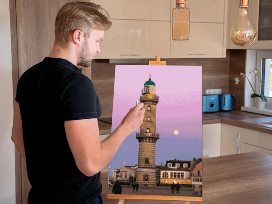 Diamond Paint - Warnemünde Fyr – Tyskland