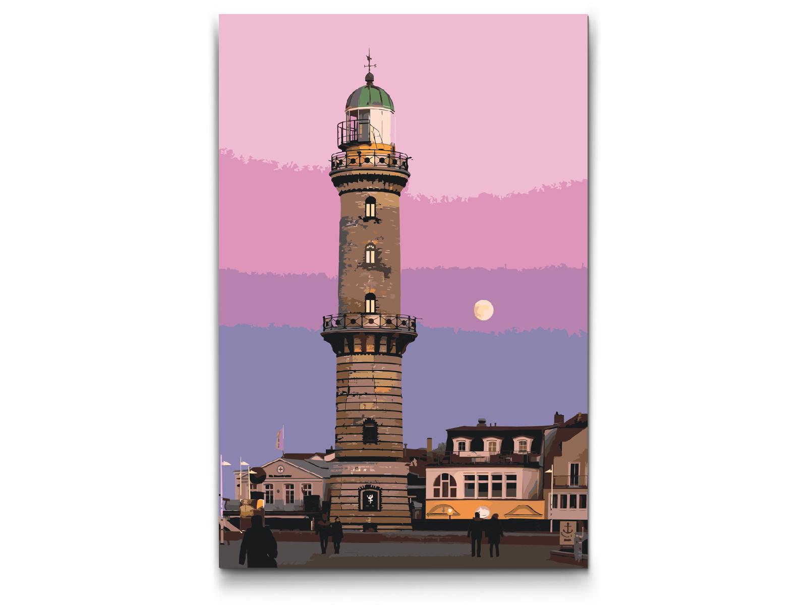 Paint by number - Warnemünde Fyr – Tyskland