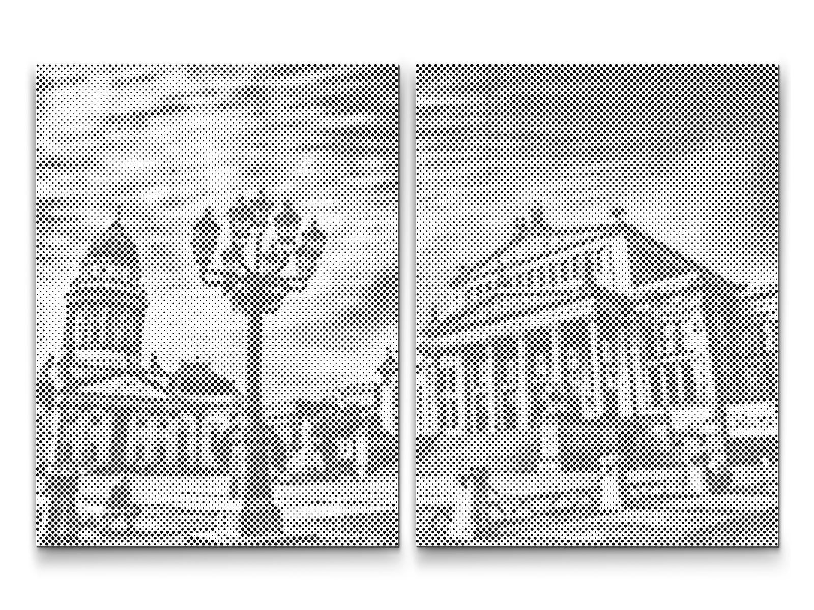 Dotting - Solrige Gendarmenmarkt-pladsen, Berlin – Tyskland (sæt af 2 lærreder)