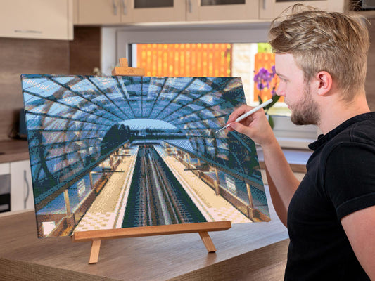 Diamond Paint - Hamborg Togstation – Tyskland