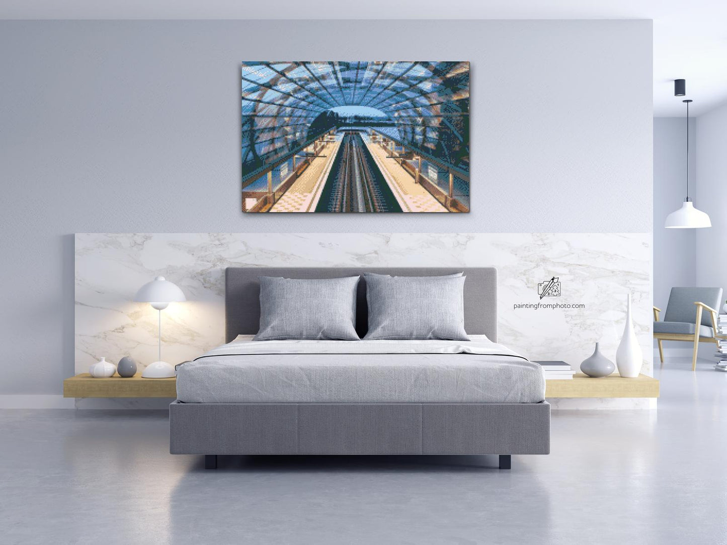 Diamond Paint - Hamborg Togstation – Tyskland
