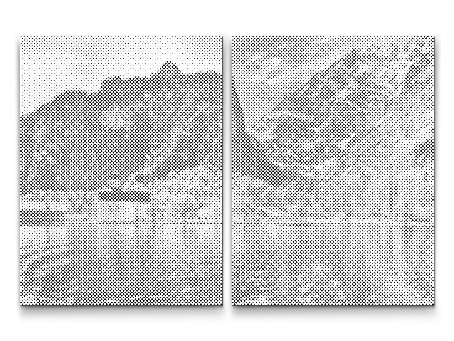 Dotting - Königssee-søen – Tyskland (sæt af 2 lærreder)