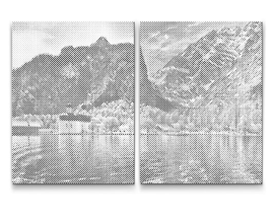 Dotting - Königssee-søen – Tyskland (sæt af 2 lærreder)