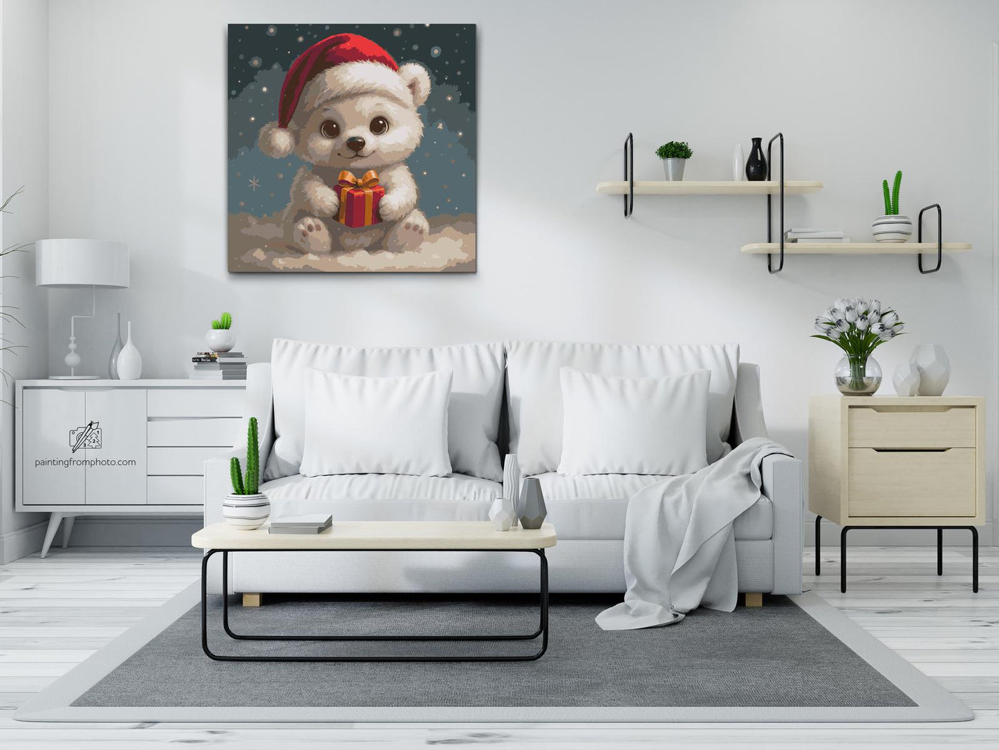 Paint by number - Juleisbjørn