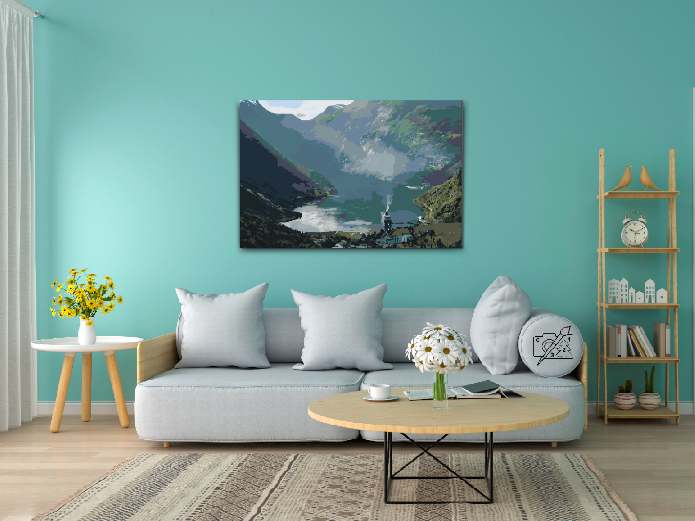 Paint by number - Geirangerfjord, Norge