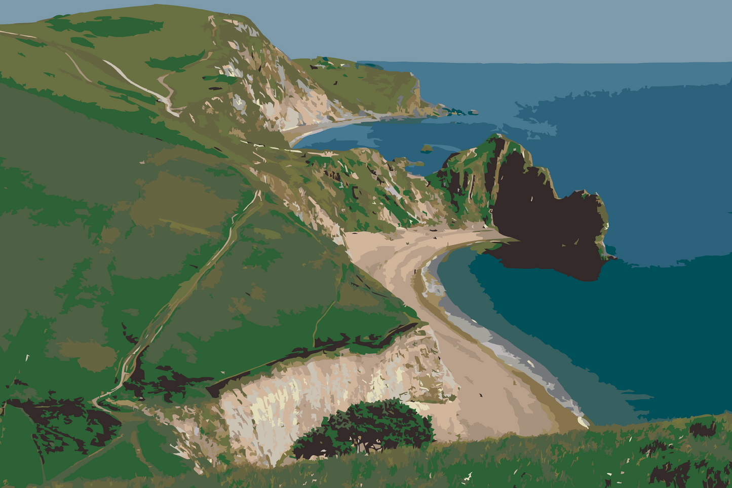 Paint by number - Dorsetkysten