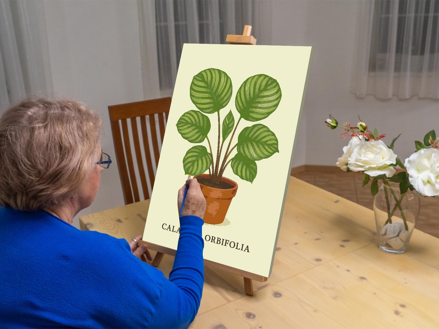 Paint by number - Calathea orbifolia