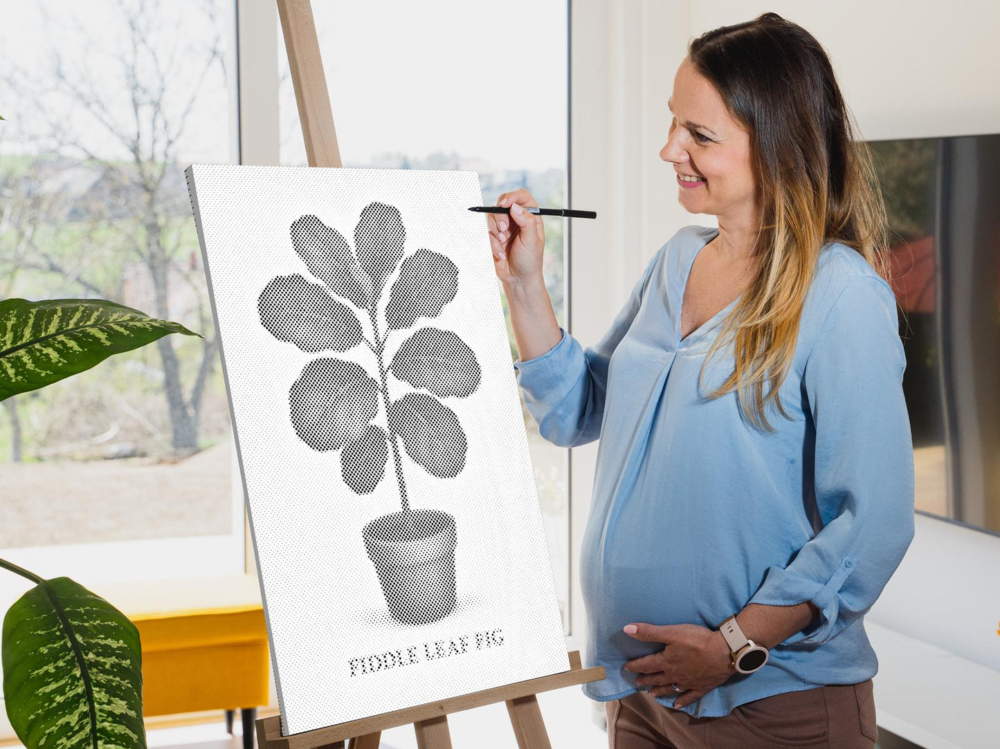 Dotting - Fiddle Leaf Fig
