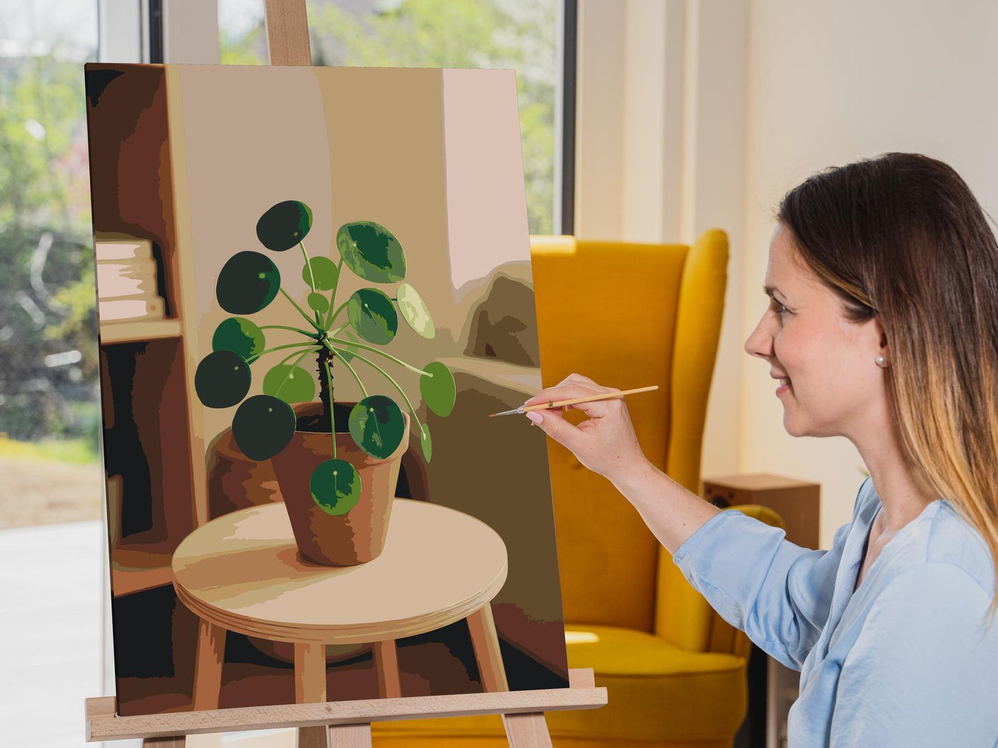 Paint by number - Pilea peperomioides