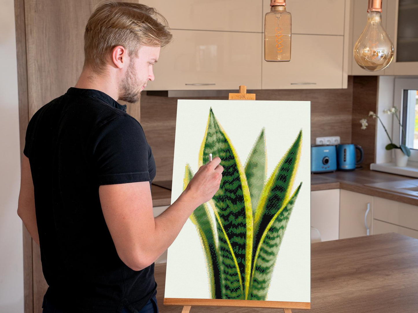 Diamond Paint - Sansevieria (slangeplante)