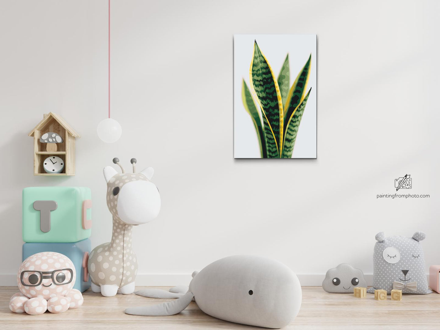 Paint by number - Sansevieria (slangeplante)