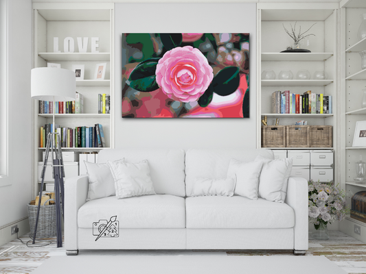 Paint by number - Pink Camellia