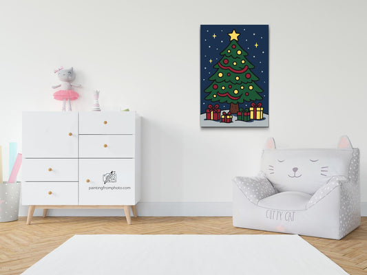 Paint by number - Juletræ