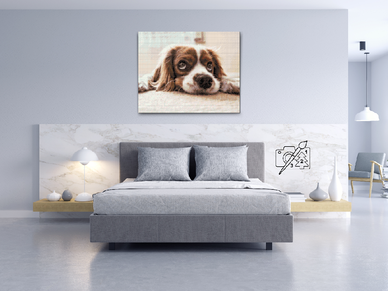 Diamond Paint - Triste hund