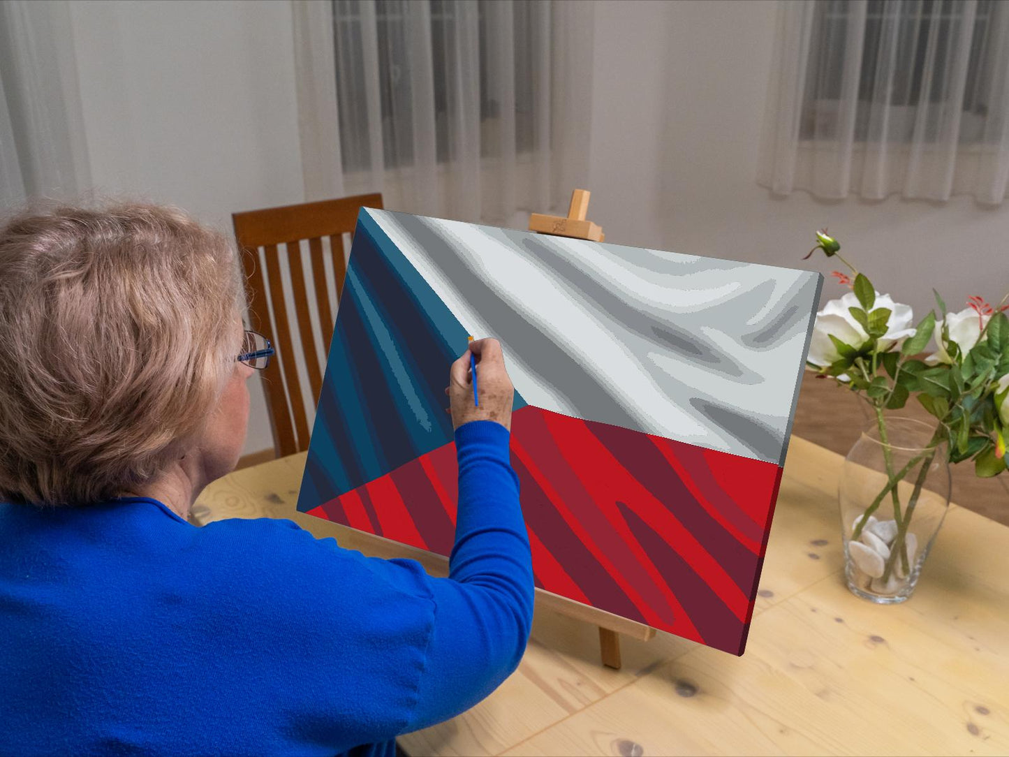 Paint by number - Tjekkisk flag