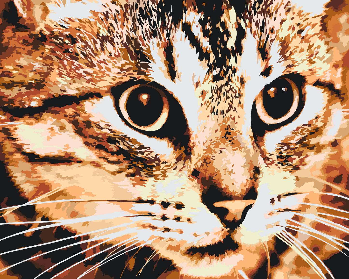 Paint by number - Tiger Cat