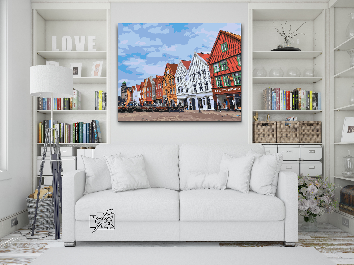 Paint by number - Bryggen, Norge 2