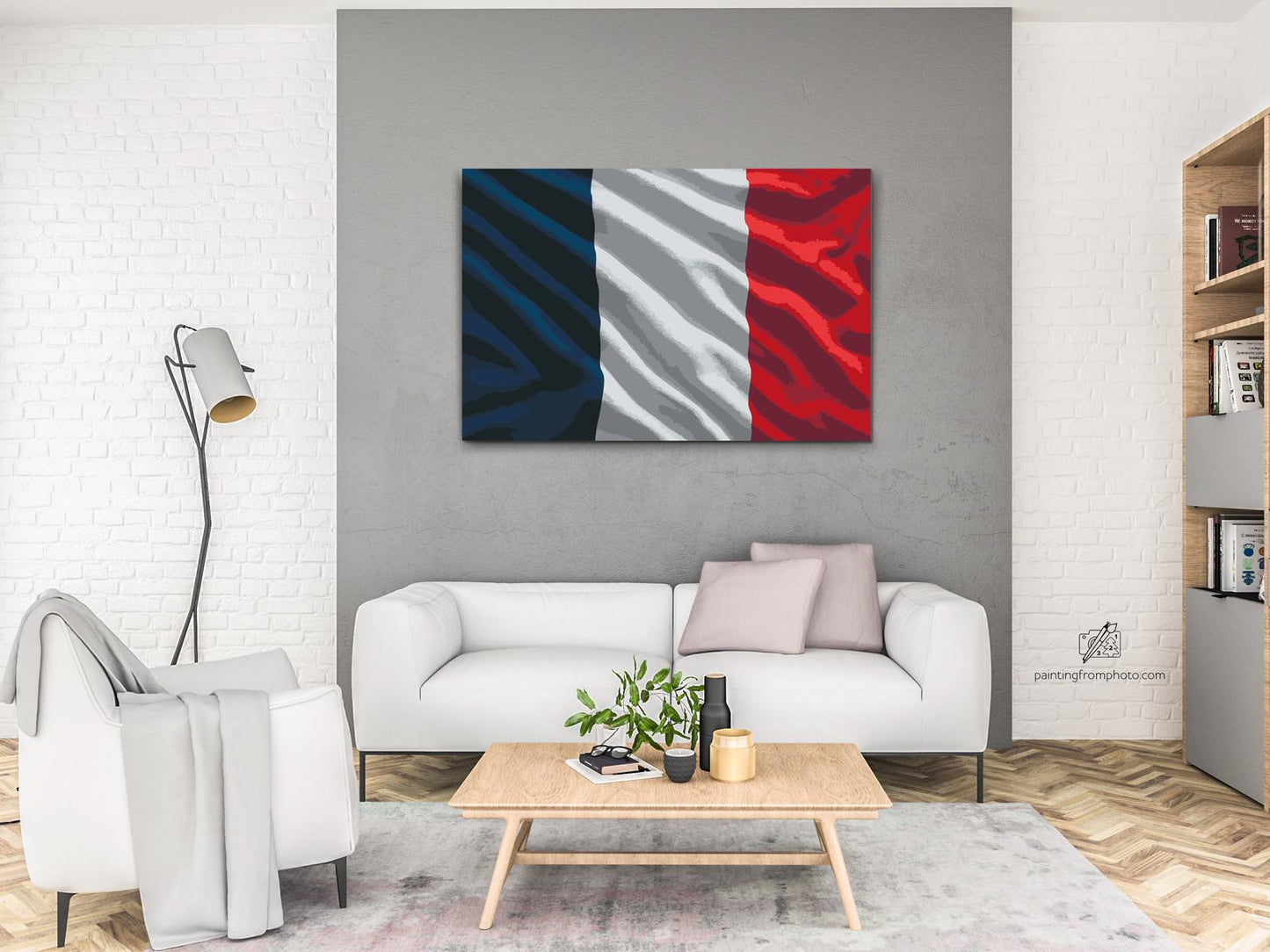 Paint by number - Fransk flag