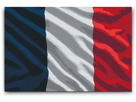 Paint by number - Fransk flag