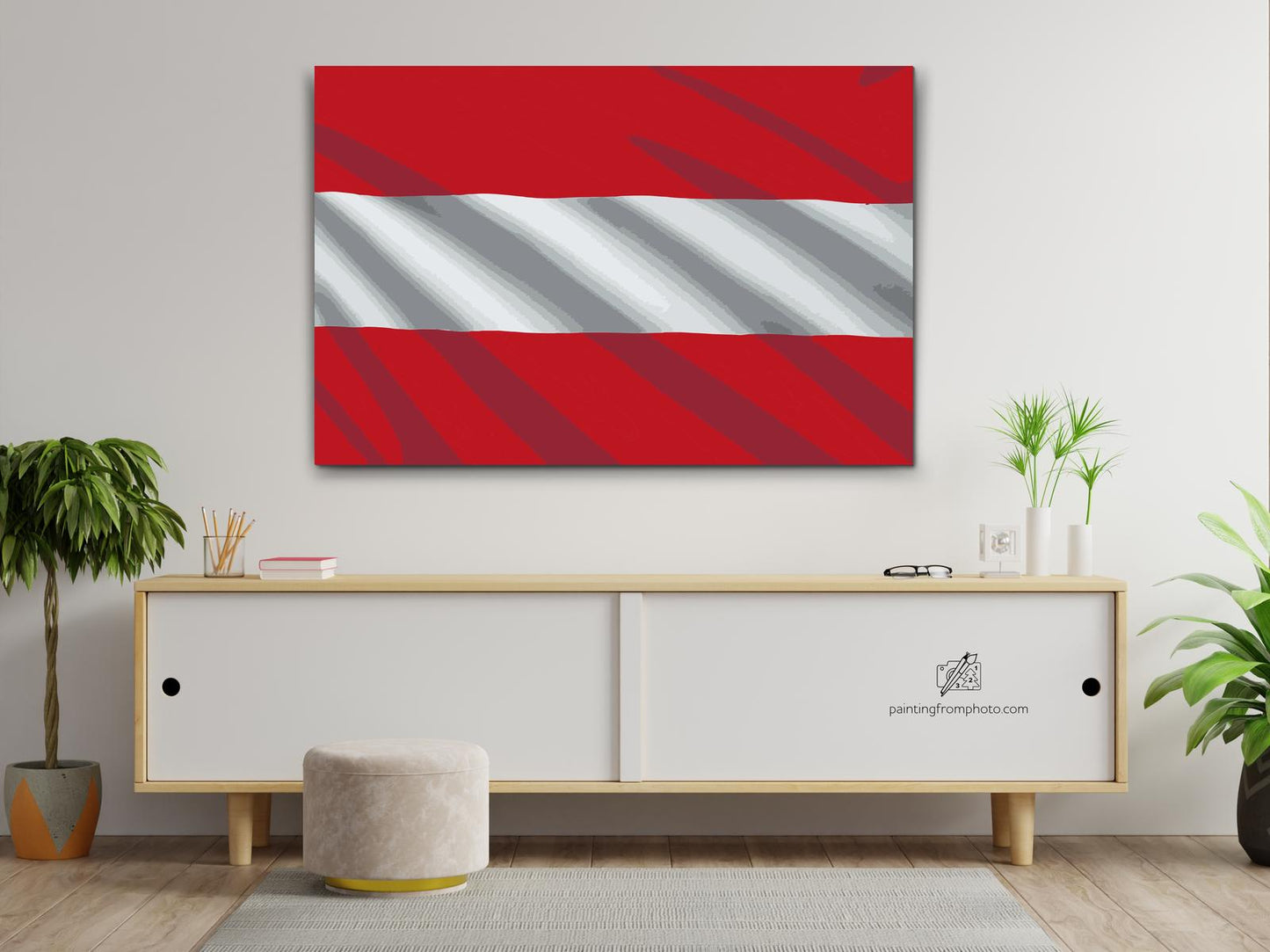 Paint by number - Østrigsk flag