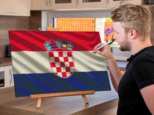 Diamond Paint - Kroatisk flag