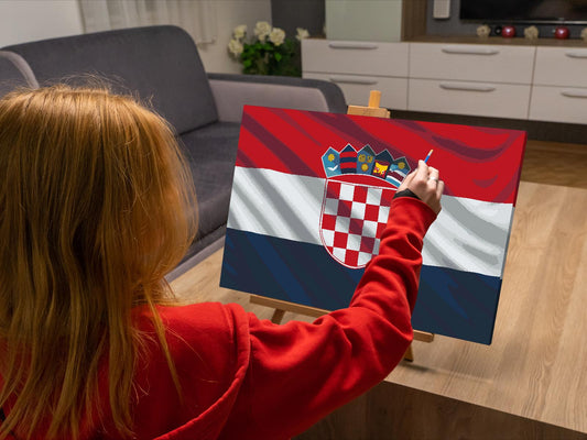 Paint by number - Kroatisk flag