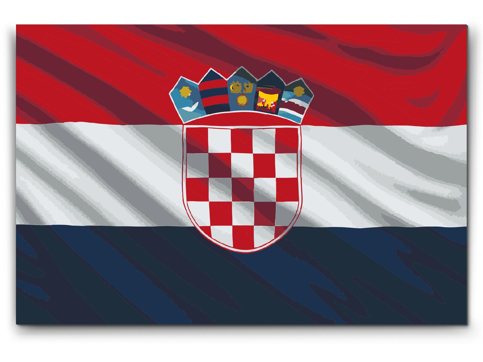 Paint by number - Kroatisk flag