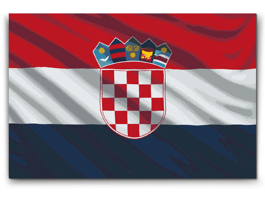 Paint by number - Kroatisk flag