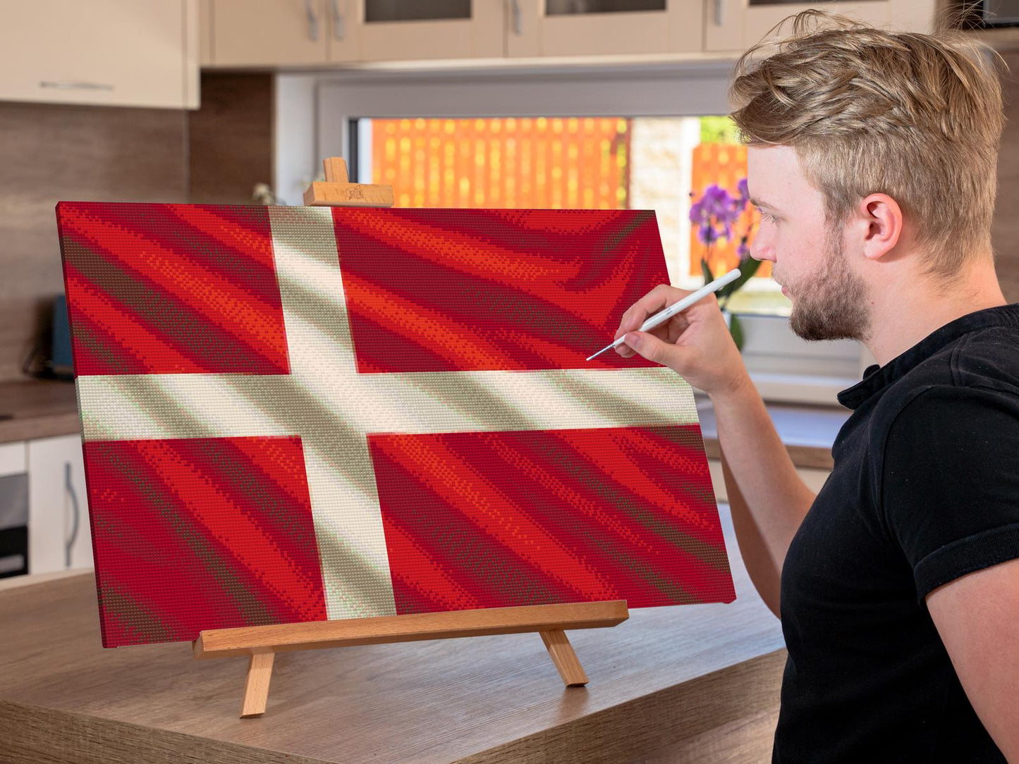 Diamond Paint - Dansk flag