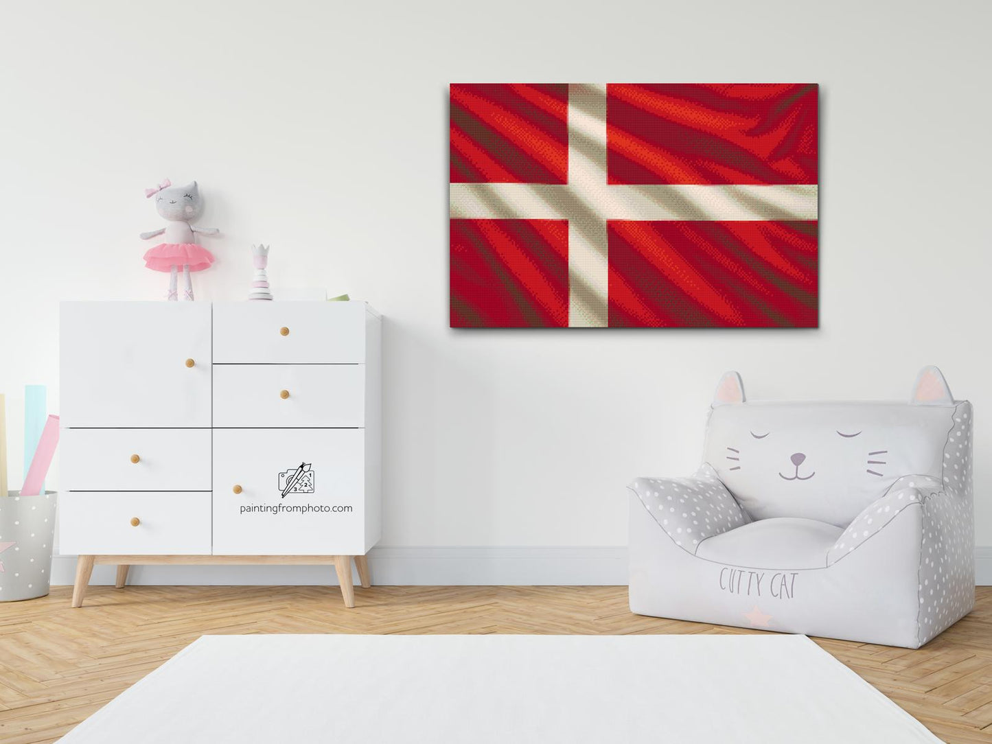 Diamond Paint - Dansk flag