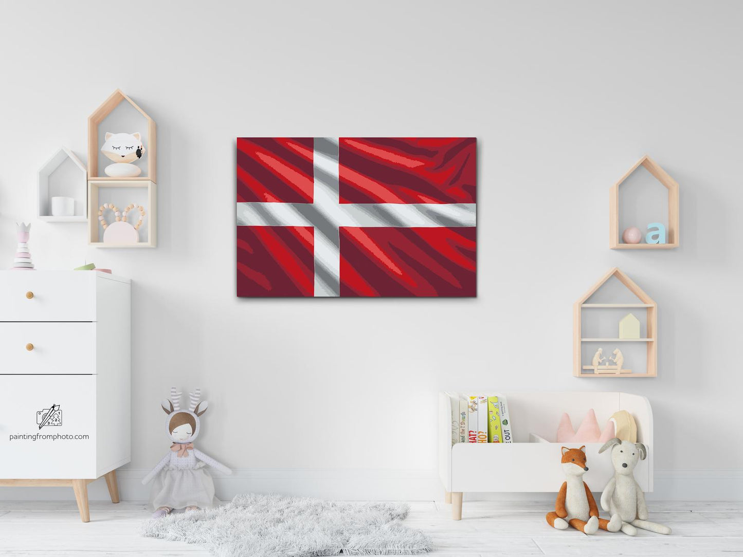 Paint by number - Dansk flag