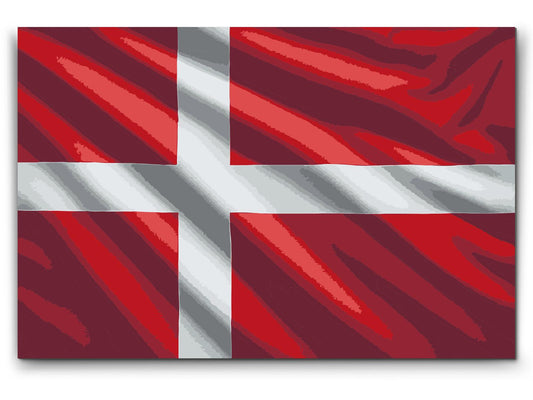 Paint by number - Dansk flag