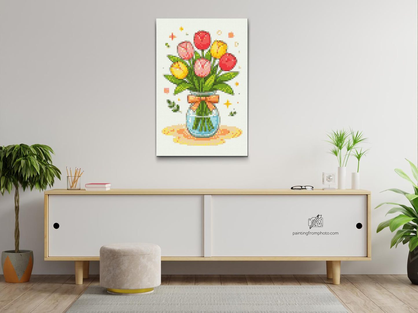 Diamond Paint - Pastel tulipanbuket