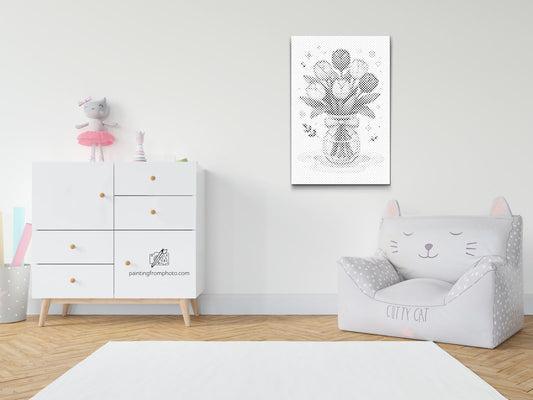 Dotting - Pastel tulipanbuket