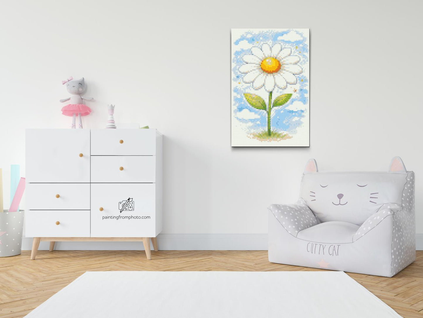 Diamond Paint - Margueritt i skyerne