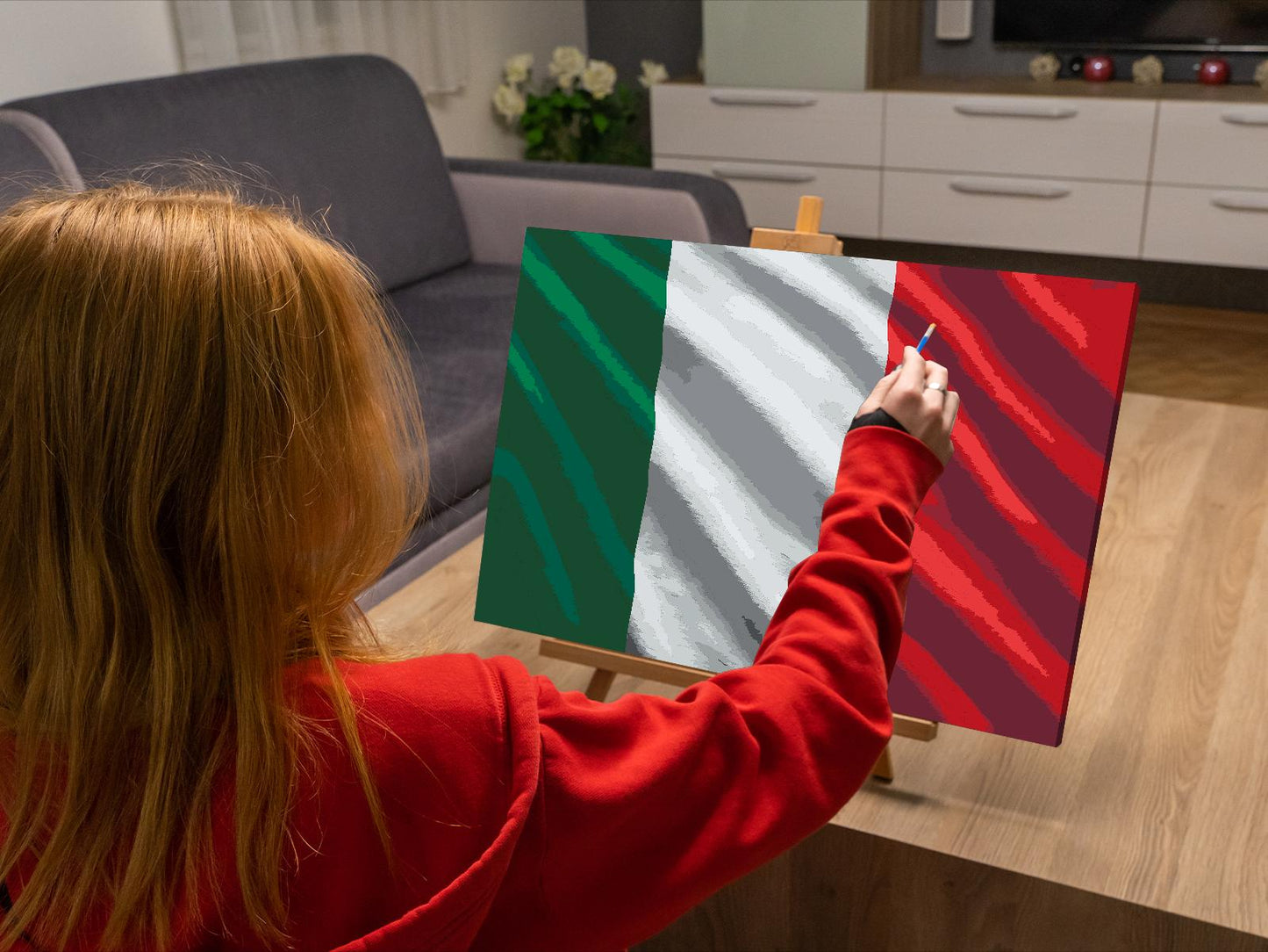 Paint by number - Italiensk flag